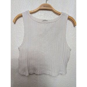 Reformation white crop top tank M L 🇺🇸 made